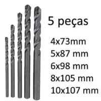 Jogo De Brocas Para Concreto C/ 5 Peças Tamanho 4,5,6,8,10mm - Foto 5