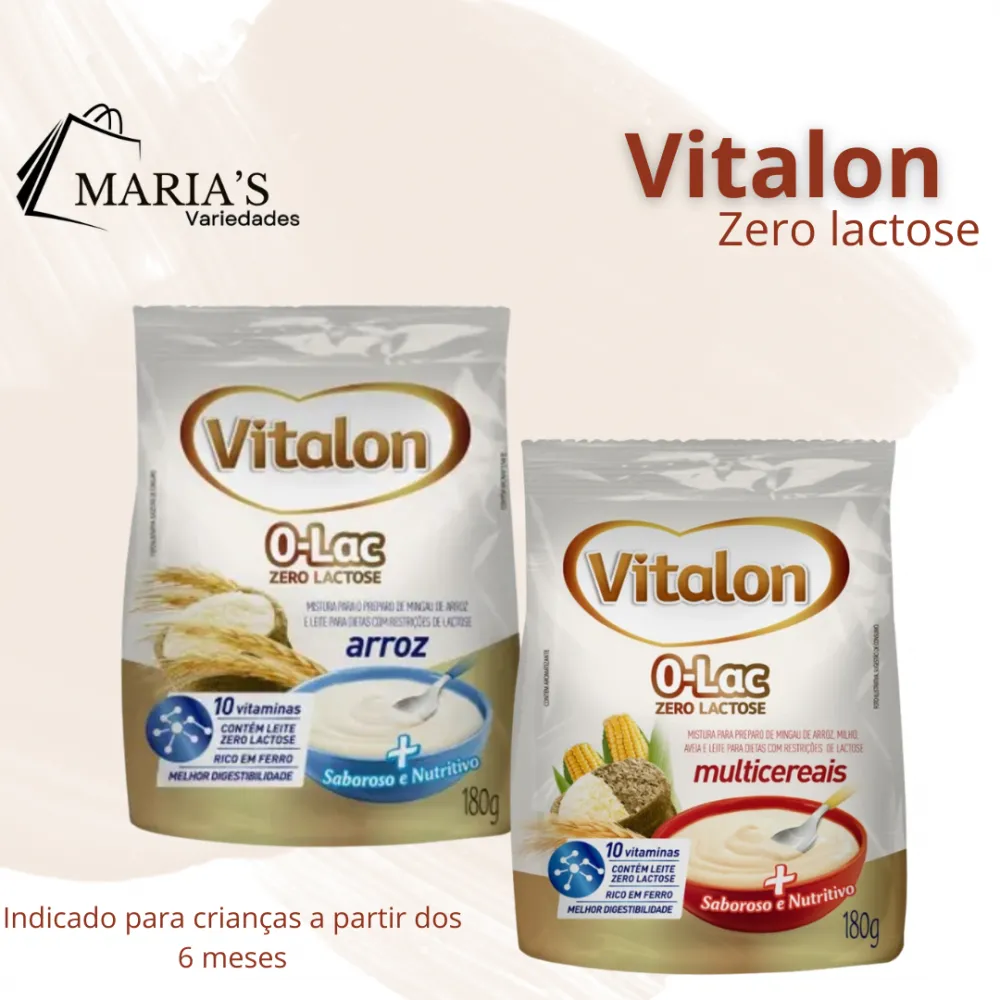 MINGAU VITALON ARROZ 180G ZERO LACTOSE - Foto 2