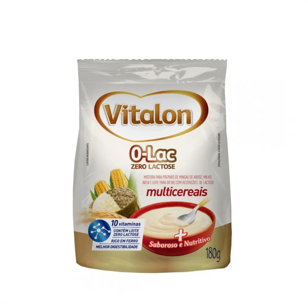 MINGAU VITALON MULTICEREAIS 180G ZERO LACTOSE