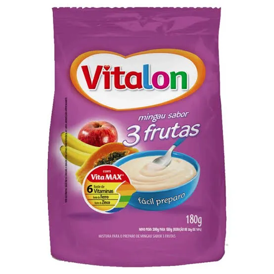 MINGAU VITALON DE 3 FRUTAS 180G