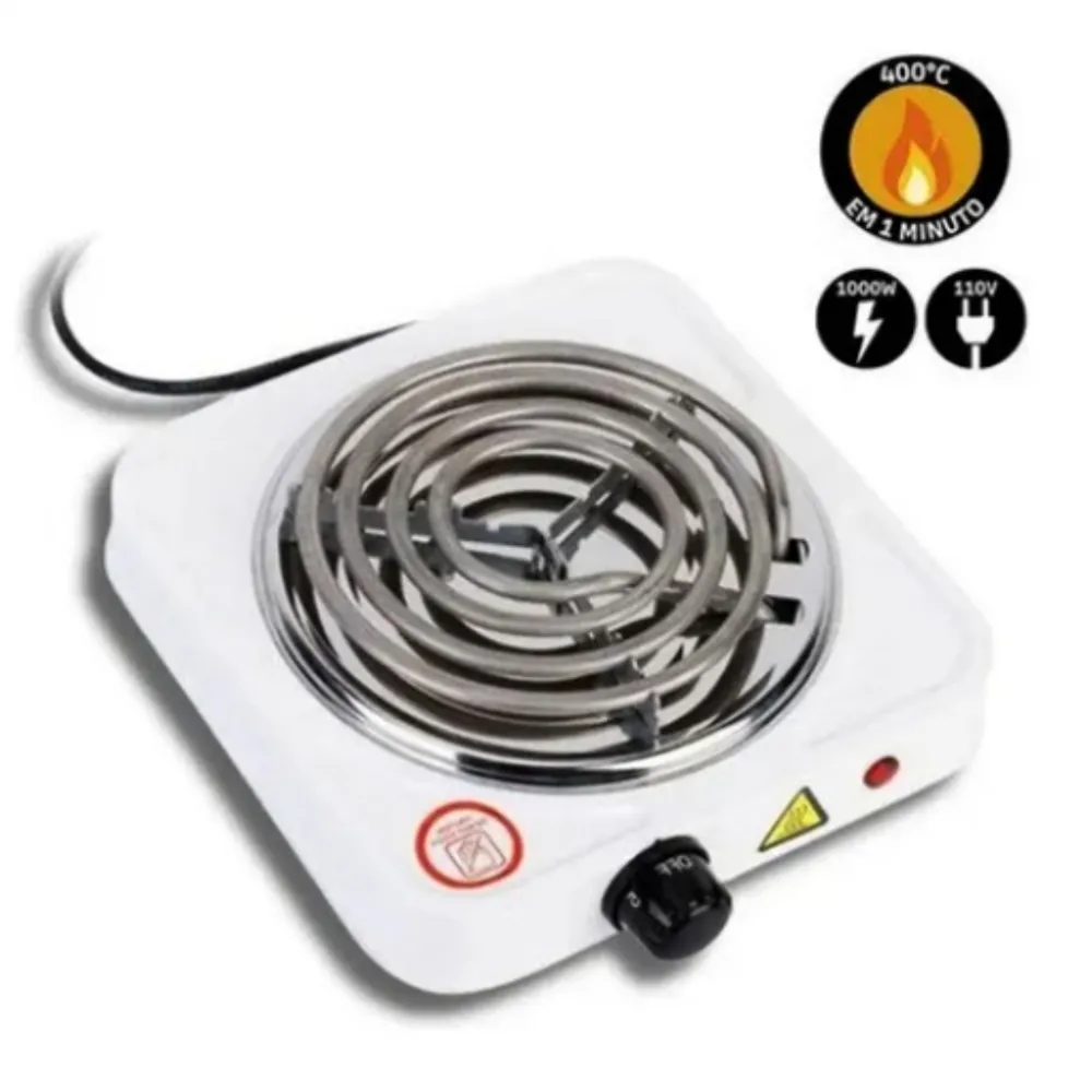 Fogareiro Elétrico Portátil 1000w 1 Boca - 110v Imagem