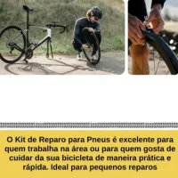 Kit 8 Pçs Reparo Concerto Pneu Bike Bicicleta Remendo Cola Conserto de Roda Camara inflar Cola Borracha Lixa Cola - Foto 4