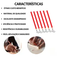 Kit 6 Lápis Carpinteiro Profissional Marceneiro Pedreiro - Foto 4