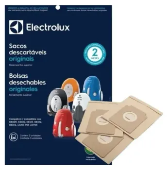 Saco descartável Neo, Listo, Pet Lover - Original Electrolux kit com 3 unidades