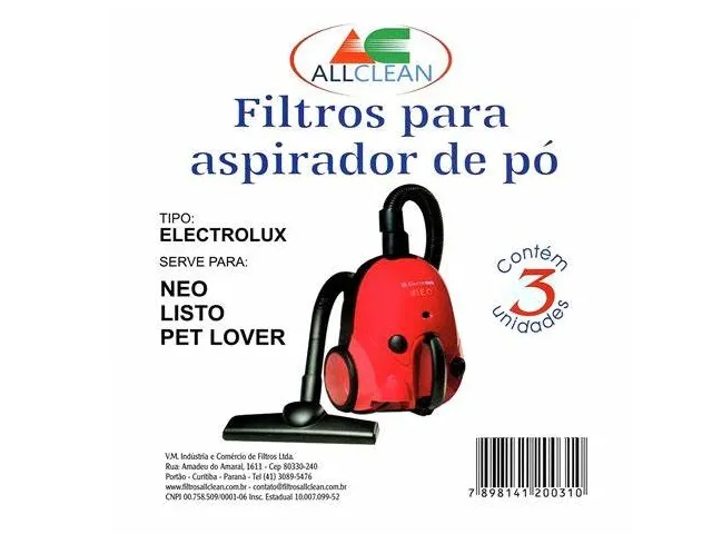Saco descartável Neo, Listo, Pet Lover - Electrolux kit com 3 unidades Imagem