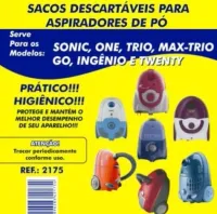 Saco Descartavel One, Twenty, Trio, MaxTrio, Ingenio, Sonic, Go, Electrolux c/ 3 unidades — imagem 2