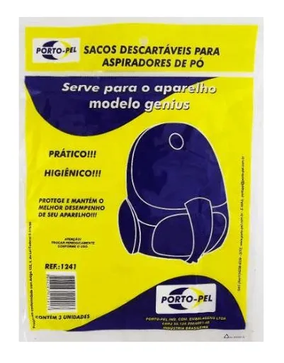 Saco descartável Genius - Electrolux kit com 3 unidades Imagem