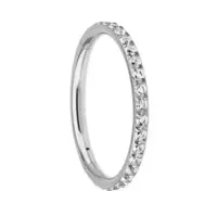 Argola Slim CONCH em Titânio  ZIRCÔNIA CRAVEJADO Clicker 1.2mm  TIT11