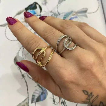 Anel Semijoia Banhado Vintage Com Opção de Escolha