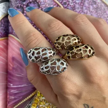 Anel Semijoia Banhado Vintage Com Opção de Escolha - Foto 2