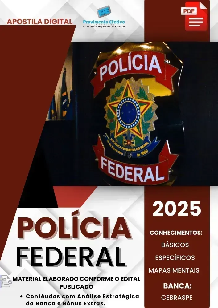 Apostila Polícia Federal 2025 Área 17 Engenharia de Minas - Perito Criminal