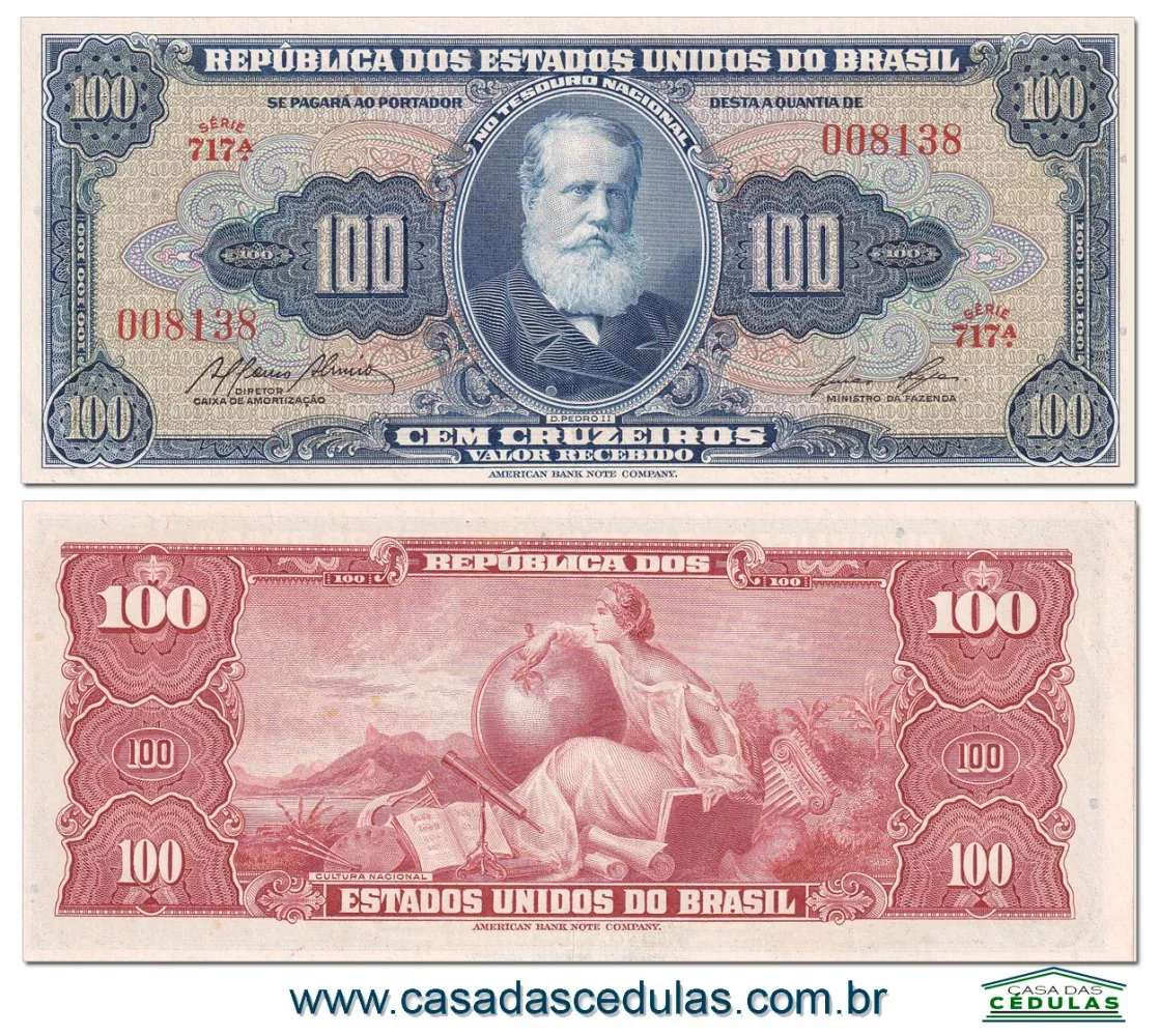 C033 - 100 Cruzeiros (D. Pedro II) - Sob+