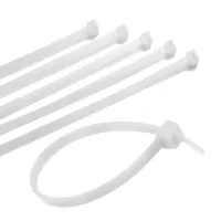 100un Abraçadeira Nylon Enforca Gato Branca 200x 2,5x 1,17mm Cor Branco
