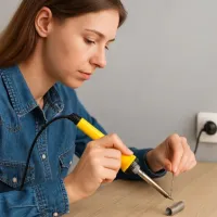 Kit Ferro De Solda Soldar Soldador 110v 30w Com Estanho Resistente ou Ferro de Solda ou Estanho - Foto 2