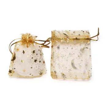 Kit 20/30 Unidades Saco Saquinho Organza Tule de Lua Estrela - Tamanho: 7x9cm ou 13x18cm - Foto 2
