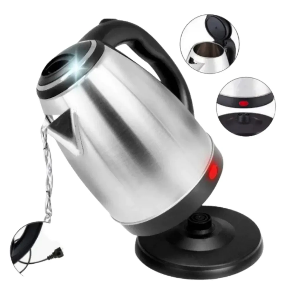 Jarra eletrica 127V-220v inox chaleira eletrica alta tecnogia Imagem
