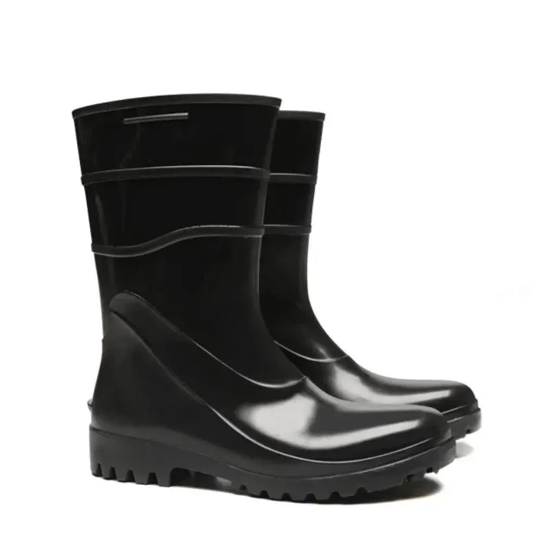 Bota Pvc Cano Curto Preta Sem Forro - Bracol