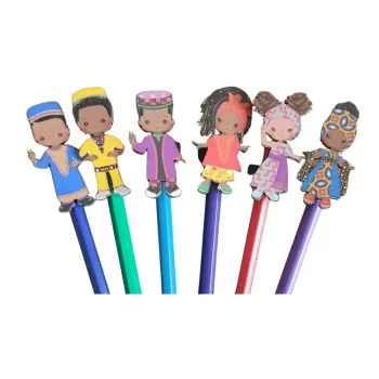 Ponteiras de Lápis Crianças  Africana