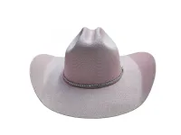 Ref: 15000 - Chapéu Country Dallas Lona Com Strass - Cor Rosa Bebê - Foto 2