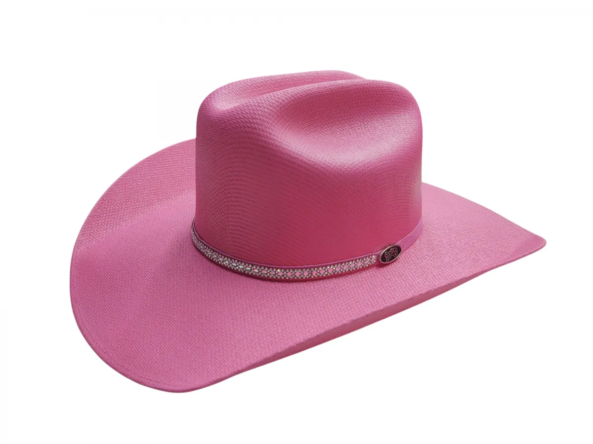 Ref: 15000 - Chapéu Country Dallas Lona Com Strass - Cor Pink Imagem