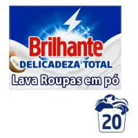 Lava-Roupas em Pó Brilhante Delicadeza Total Roupas Brancas e Coloridas 1,6kg - Foto 2