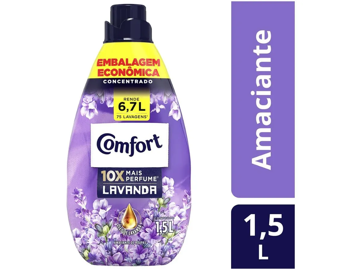 Amaciante de Roupas Comfort Concentrado Lavanda 1 5L