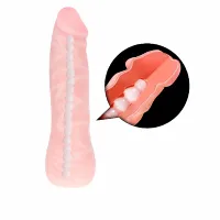 PÊNIS DILDO COR BEGE CLARO REALÍSTICO COM VÉRTEBRA  16,0 X 3,2CM - SEXTOY.                                                         LIBYSEXSHOP - Foto 4