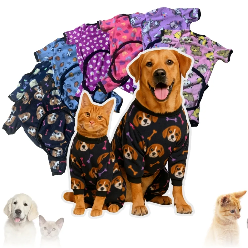 Roupa pet inverno macacão feito de soft, super quentinho e confortável para cães e gatos
