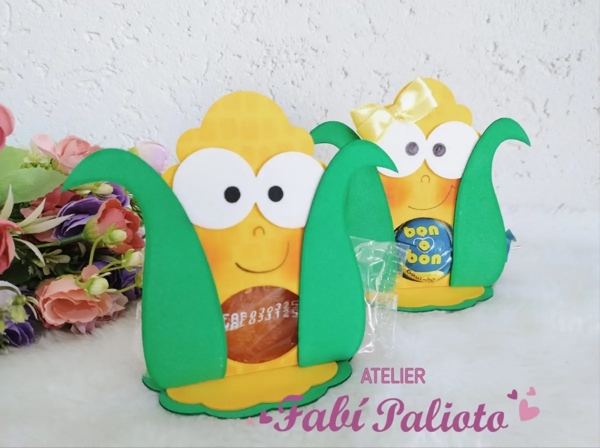 G1.892 Gabarito de Moldes  em MDF Milho Porta Bombom