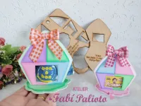 G1.893 Gabarito de Moldes  em MDF Balão Junino Porta Bombom - Foto 2