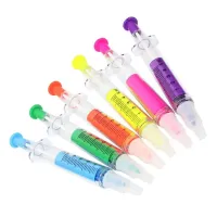 CANETA PERSONALIZADA FORMATO SERINGA COM MARCA TEXTO - Foto 4