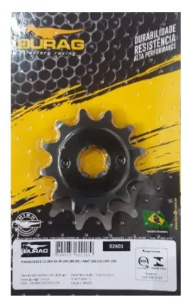 PINHÃO CRF 230/XR 200 12 DENTES - DURAG