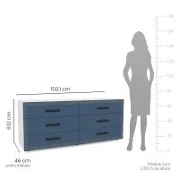 Cômoda 6 Gavetas Valência - Politorno  - Foto 4
