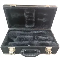 ESTOJO CASE PARA CLARINETE COM FUNDO FALSO PRETO COSTURADO - Foto 2