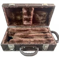 ESTOJO CASE PARA CLARINETE COM FUNDO FALSO MARROM COSTURADO - Foto 2