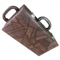 ESTOJO CASE PARA CLARINETE COM FUNDO FALSO MARROM COSTURADO - Foto 3