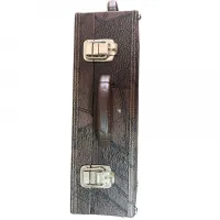 ESTOJO CASE PARA CLARINETE COM FUNDO FALSO MARROM COSTURADO - Foto 4