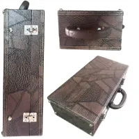 ESTOJO CASE PARA CLARINETE COM FUNDO FALSO MARROM COSTURADO - Foto 5