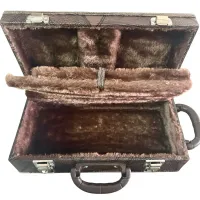 ESTOJO CASE PARA CLARINETE COM FUNDO FALSO MARROM COSTURADO - Foto 6