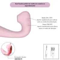 VIBRADOR DE CALCINHA COM ESTIMULADOR CLITORIANO MLVS1063 - Foto 2