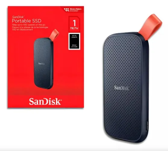 SSD Externo Portátil 1TB Interface USB 3.2 SanDisk SDSSDE30-1T00