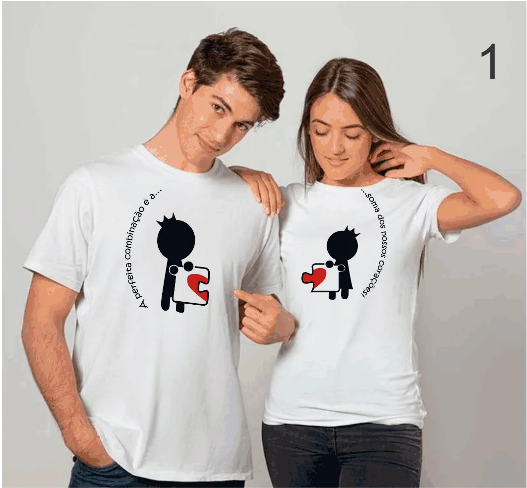Camisetas Casal Apaixonado: amor e estilo 