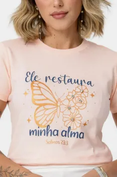 T-Shirt ELE Restaura Minha Alma Borboleta  - Foto 2