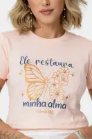 T-Shirt ELE Restaura Minha Alma Borboleta  - Foto 2
