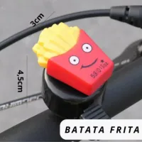 Buzina de Bicicleta Sanduíche Hamburguer Batatas Fritas Acessórios de Chamada Adoráveis ??Scooter Segurança - Foto 5
