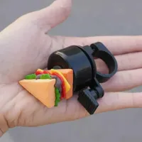 Buzina de Bicicleta Sanduíche Hamburguer Batatas Fritas Acessórios de Chamada Adoráveis ??Scooter Segurança - Foto 6