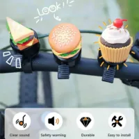 Buzina de Bicicleta Sanduíche Hamburguer Batatas Fritas Acessórios de Chamada Adoráveis ??Scooter Segurança - Foto 7