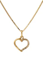 MJA-P15242PB-C17117-45 - Cordão Malha Veneziana, Com Pingente Coração Em Ouro 18K