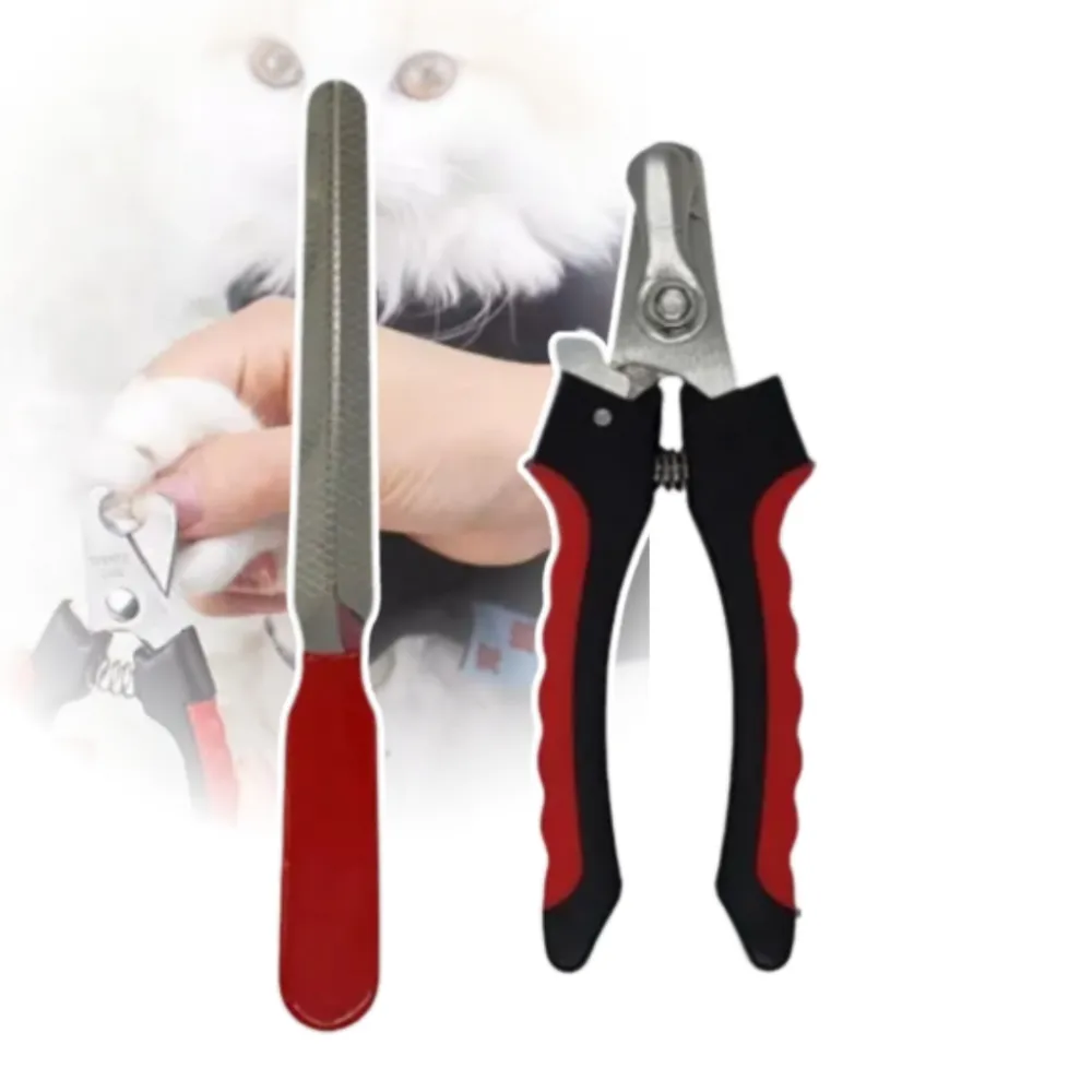 Alicate De Unha Cortador + Lixa Pet Cão Gato Cachorro Imagem