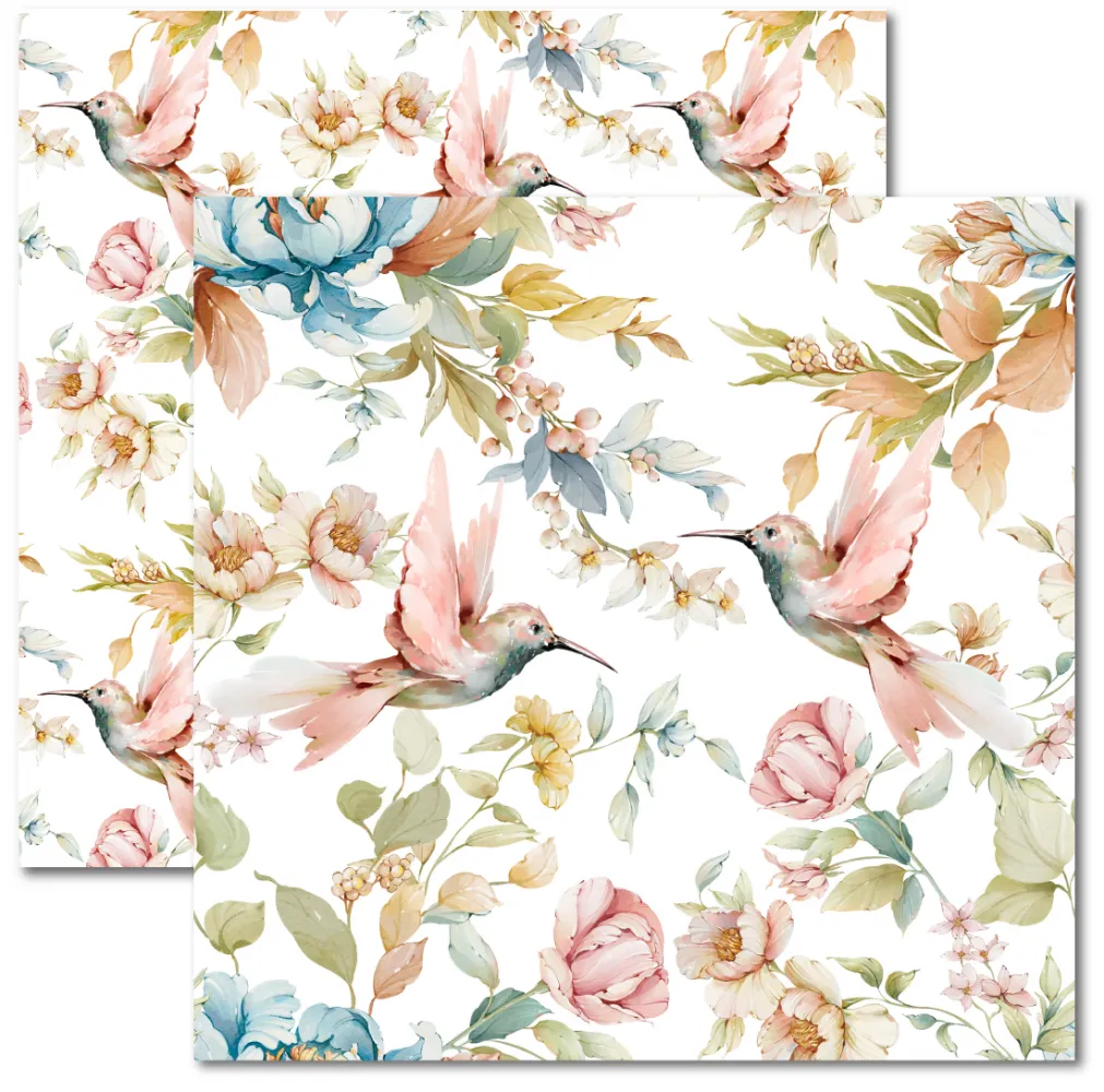 SC-939- Floral 1 - Papel para Scrapbook Dupla Face Imagem